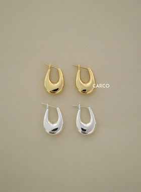 fever同款法式小众高级感经典百搭日常简约水滴椭圆圈圈耳环女