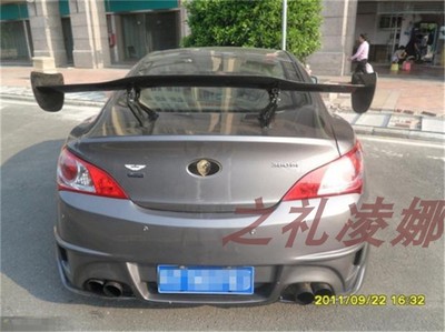 适用于现代劳恩斯酷派碳纤维尾翼改装劳恩斯酷派GT款碳纤维高尾翼