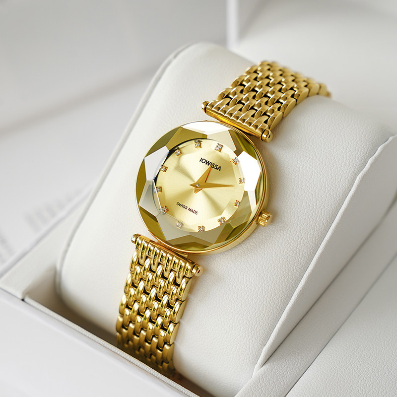 JOWISSA瑞士进口手表女款正品女士名牌2025新款时装表简约小金表