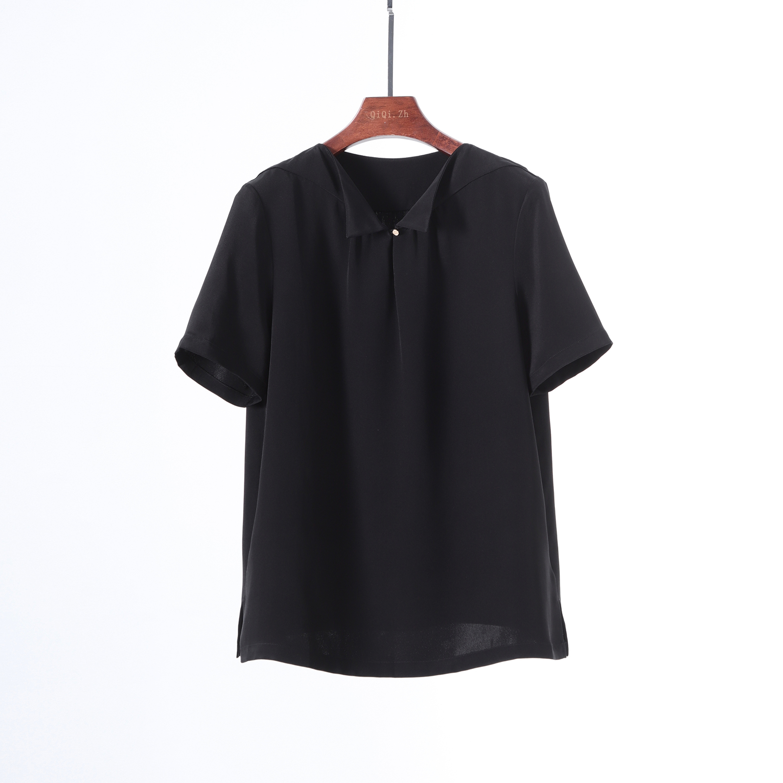 短袖真丝T恤正反两面穿简约百搭