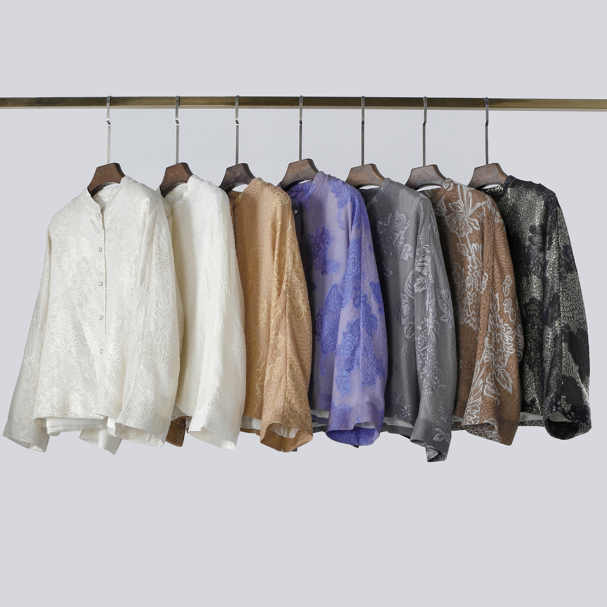 真丝桑蚕丝欧根纱提花上衣