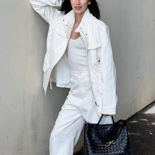 自然馈赠盐缩肌理汉麻 旅行者早秋亚麻户外工装风夹克 休闲外套