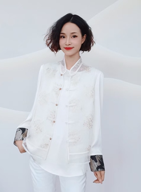 S166 【单马甲】中式亮片马甲气质新款重工刺绣早春时尚国风背心
