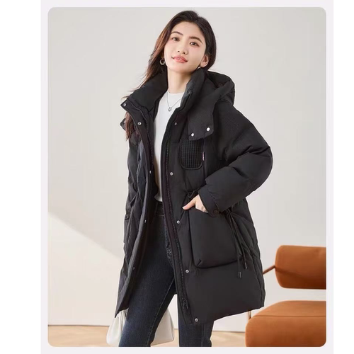 D287 冬季新款时尚休闲宽松保暖连帽百搭羽绒服
