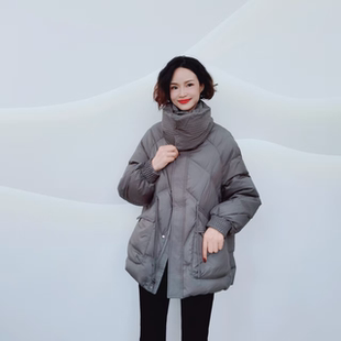 洋气休闲双层领短款 时尚 保暖百搭羽绒服 冬季 8102