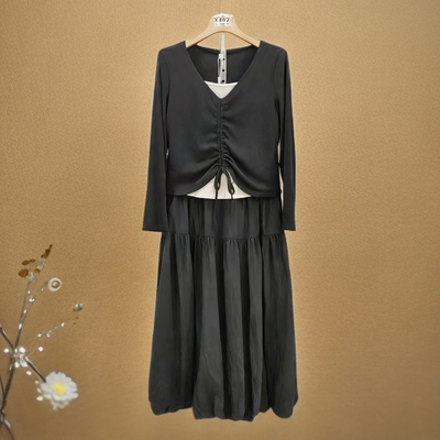 5031 春秋款时尚休闲假两件上衣+半身裙两件套套裙MAN