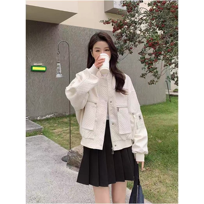 W507 春秋款韩系宽松棒球服百搭休闲夹克外套