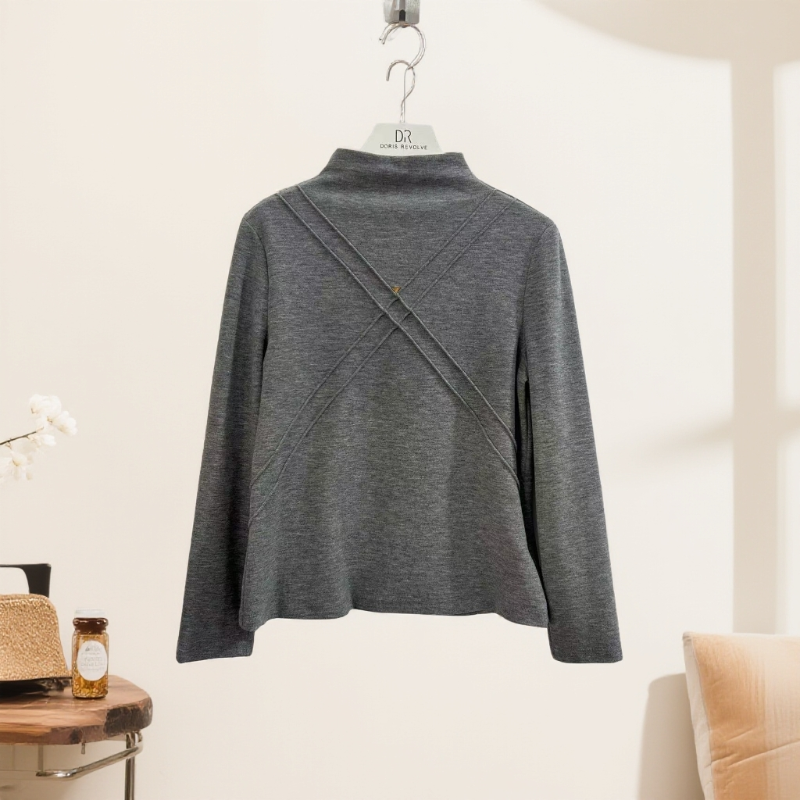 X172 春秋款纯色简约线条半高领磨毛显瘦百搭打底衫,女装/女士精品,T恤,淘宝优惠券,粉丝福利购,淘宝优惠卷