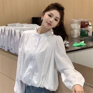 春秋款 衬衫 韩版 休闲减龄花边百搭长袖 MAN 时尚 M551