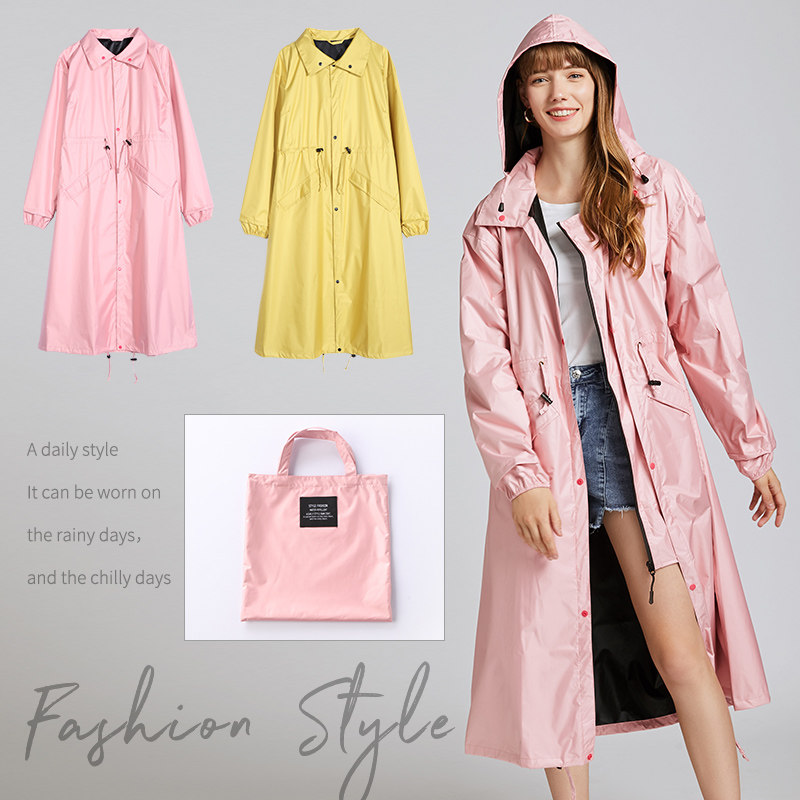 雨衣女加长加大成人男户外走路旅行风衣式外套防晒防雨黑胶雨披潮