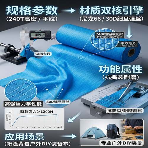 尼龙66耐寒防水布雪地抗撕裂布