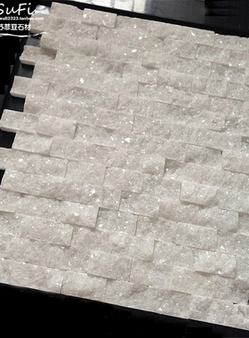 天然石材白色马赛克白色文化石电视背景墙砖卫生间玄关厨房建材砖