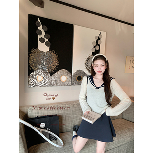 thepeachofficial【塞尔维亚漫步】慵懒风马海毛针织衫吊带裙套装