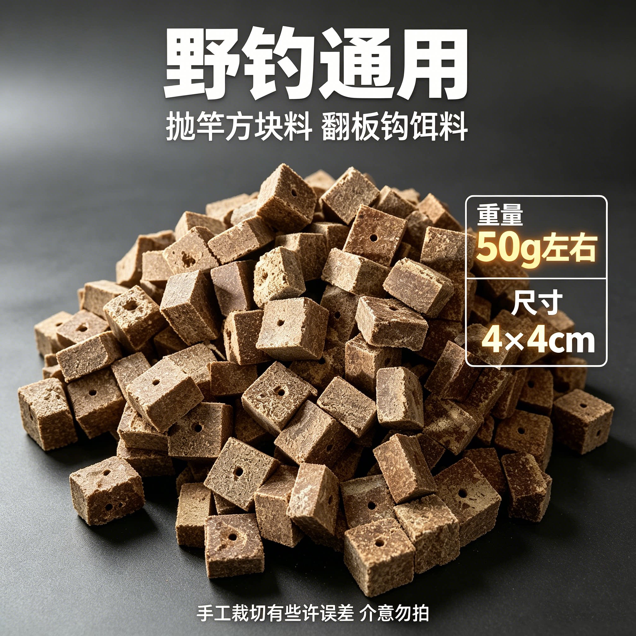 抛竿翻板钩专用饵料花生麸方块料