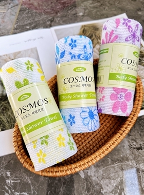 韩国进口沐浴球洗澡巾长条强力搓背浴花浴擦粗糙去污起泡28*95cm