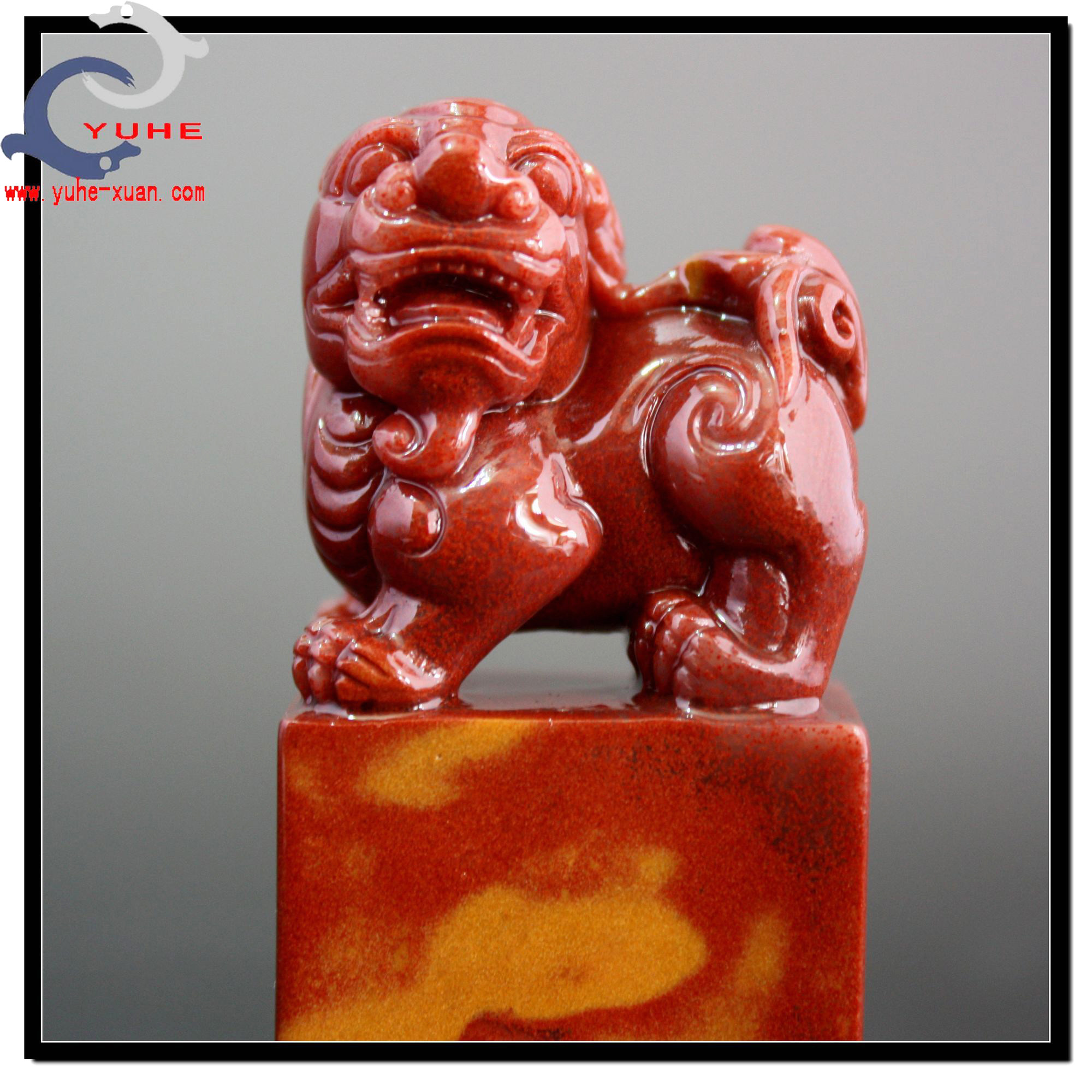 寿山石印章金石篆刻 巧色三彩汶洋石 精品狮子印章珍藏【裕和轩】