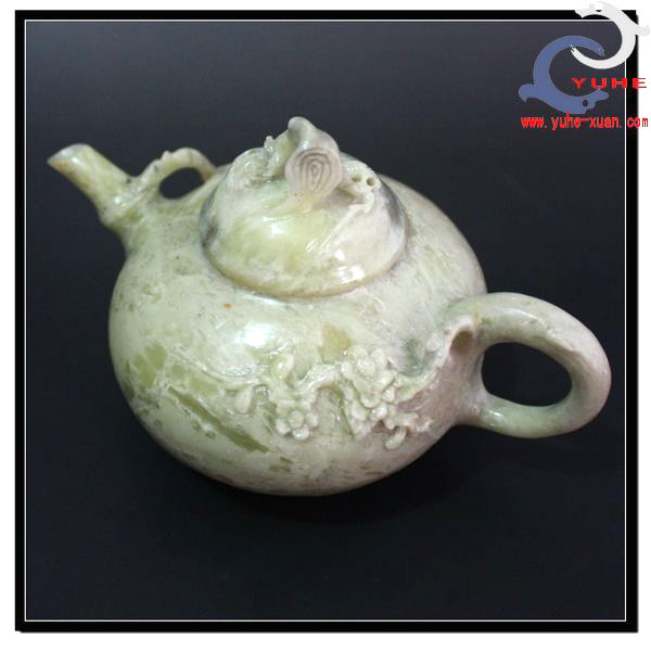 寿山石摆件 国石真品 结晶老岭石 精美茶壶摆件批【裕和轩】A57-5