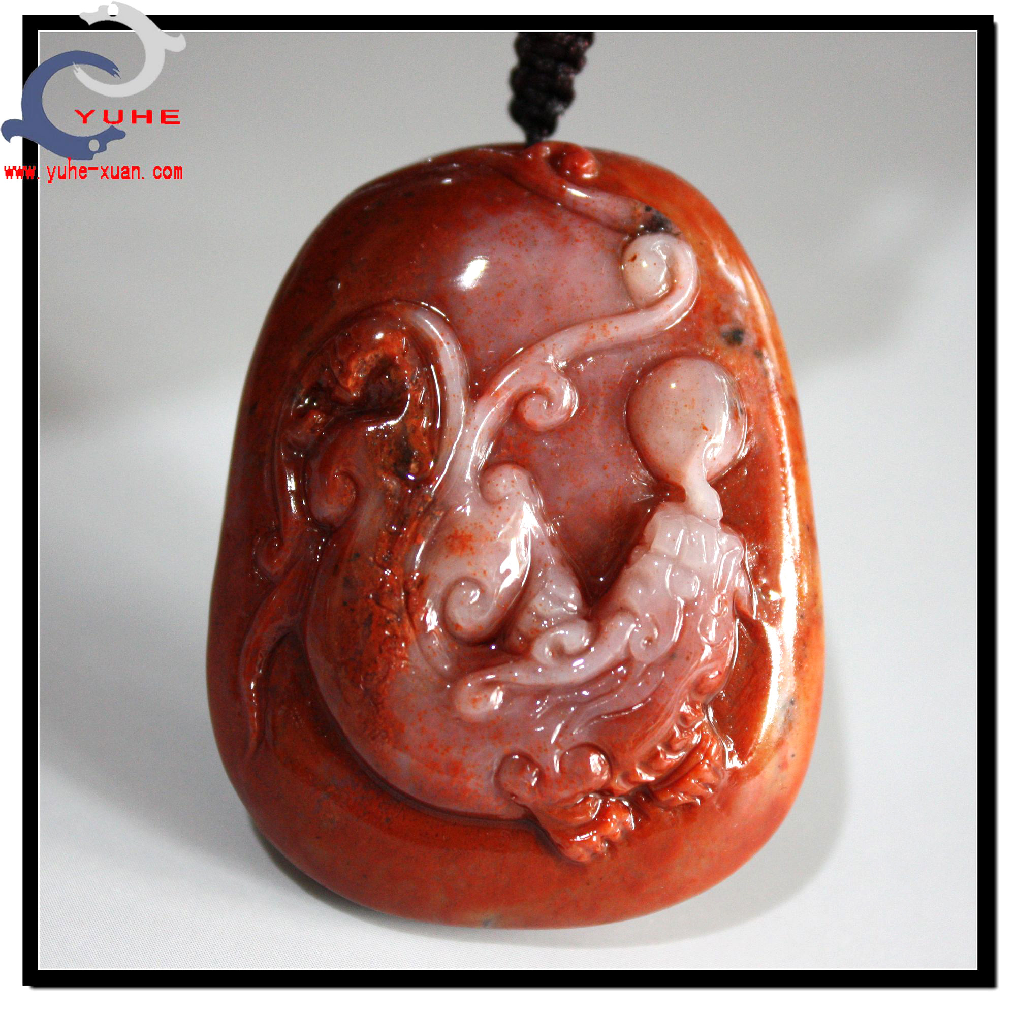 寿山石挂件 真品 芙蓉桃花冻石 貔貅精品吊坠挂件【裕和轩】C7-2