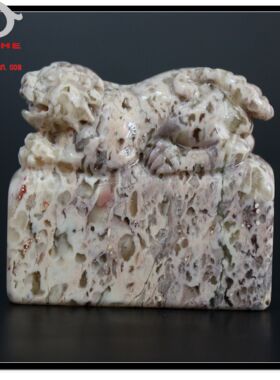 寿山石雕印章 金石篆刻 大山晶石 王者 老虎印章礼【裕和轩】H6-2