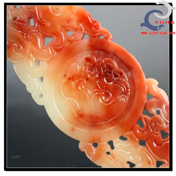 寿山石手件 奔驰宝马汽车挂饰国石真品 芙蓉石螭龙手牌 挂牌 F7-2