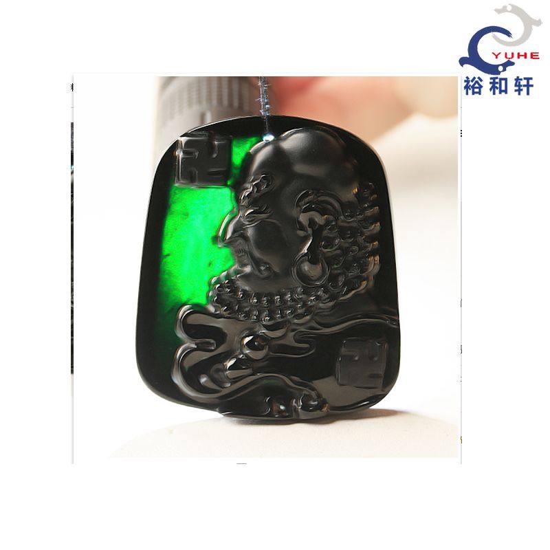 天然老坑翡翠罗汉挂件裕和轩