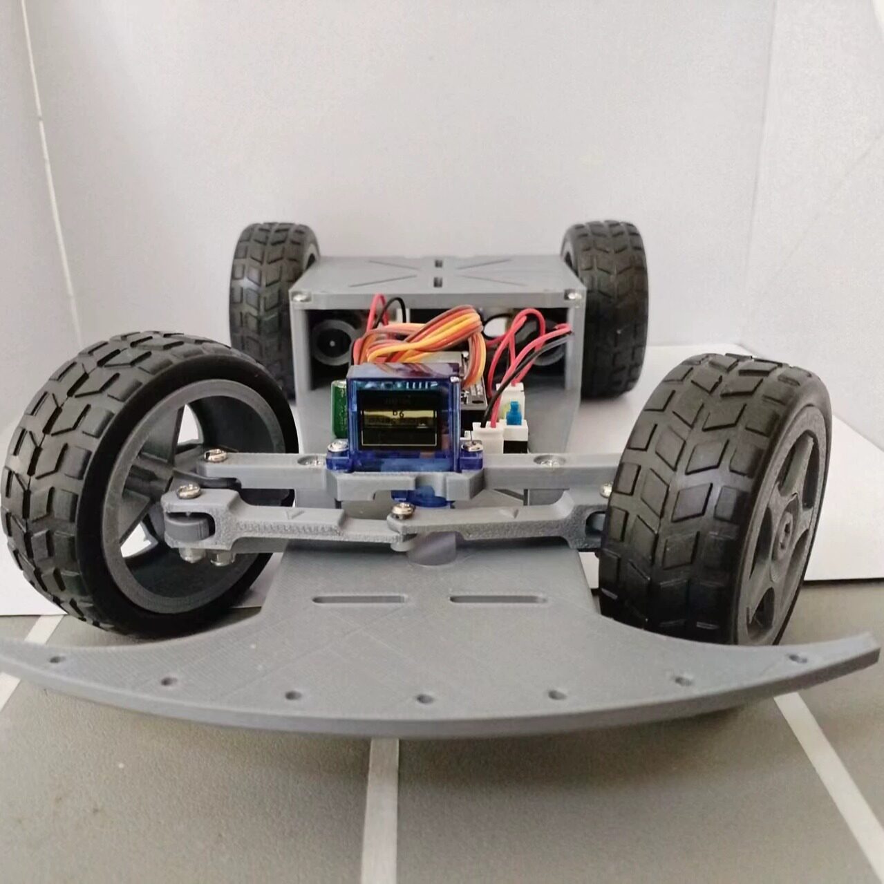开源 ESP32 3D打印 网页遥控 SG90舵机 智能 转向小车 科技制作