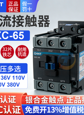 CHNT正泰昆仑交流接触器NXC-65 65A 220V 380V 1开1闭替CJX2 6511