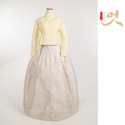 朝鲜族平时穿的生活韩服改良韩服汉欧水波纹渐变3层裙子S24081