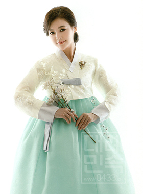 韩国进口面料韩服朝鲜族民族服装754H-W02035胸针单独购买