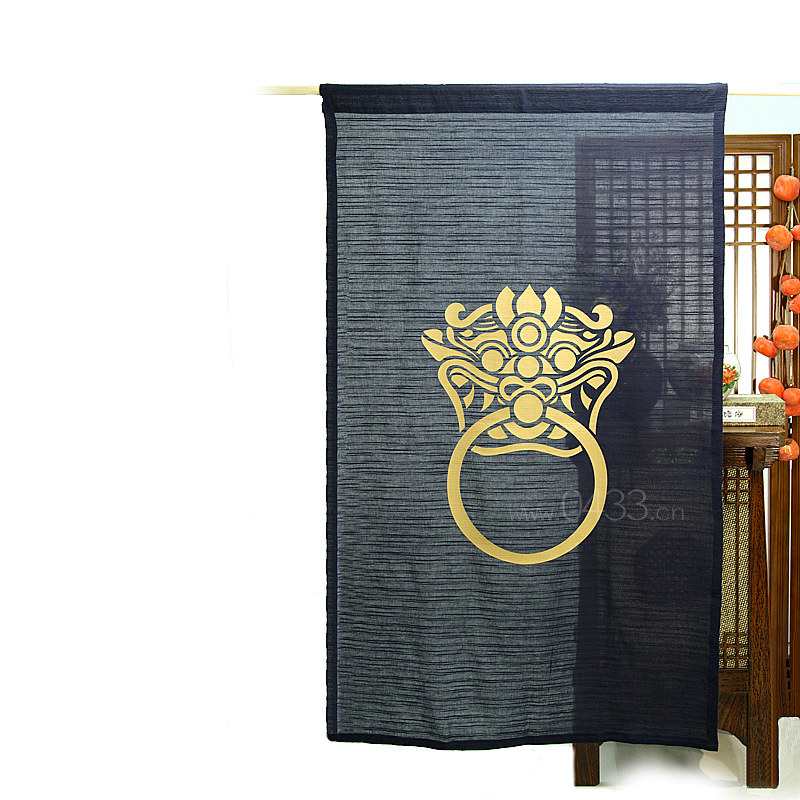 朝鲜古代传统画窗帘韩食馆韩式门帘80cm x 120cm h-p11471