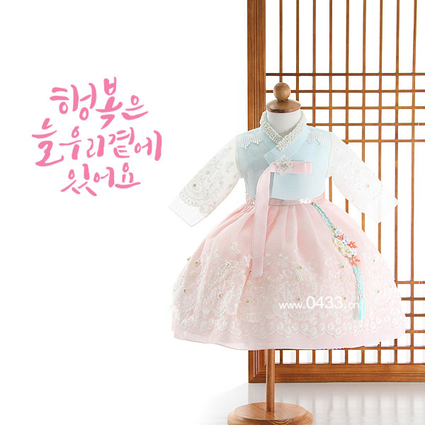 韩国传统女童韩服朝鲜族女宝宝一周岁生日礼服女孩儿童韩服E01021