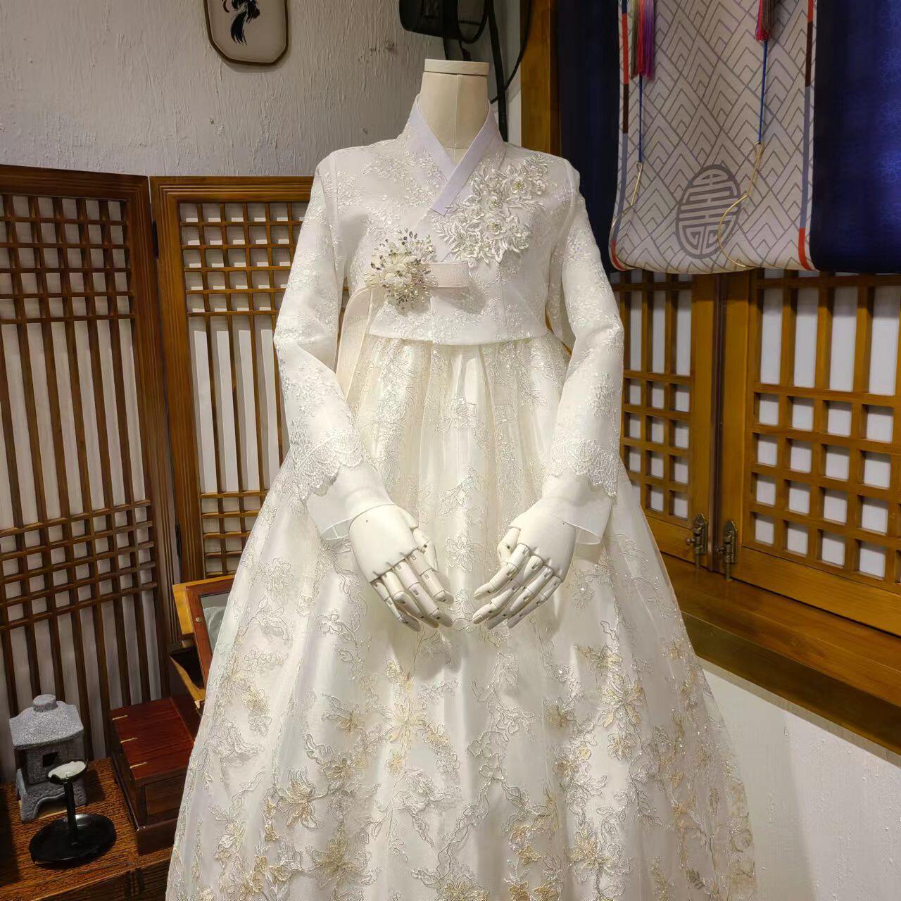 朝鲜族民俗服装新娘婚礼结婚仪式敬酒韩服婚纱礼服女士服H-X22003