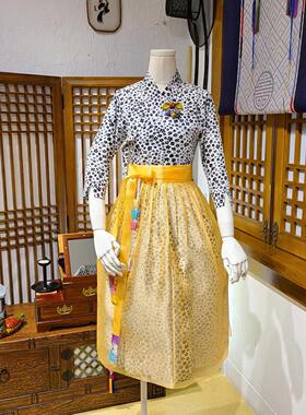 朝鲜族平时穿的生活韩服连衣裙包含外层薄纱有弹力很舒服H-S22037