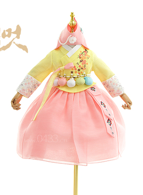 女童孩公主朝鲜族儿童生日宴韩服舞台演出走秀烫金韩服H-E22029
