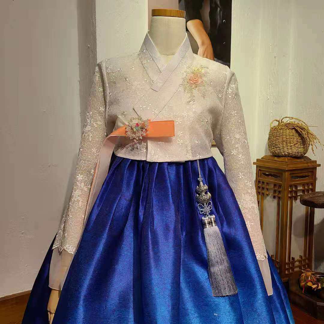 韩国原版进口面料妈妈韩服婚礼敬酒生日宴礼服女士演出服装w11254