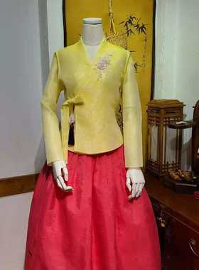 朝鲜族民族服装平时穿的韩服上衣和裙子胸花挂件H-S11222