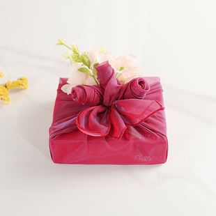 礼品包布送礼礼盒包装 布双色布单层进口礼物包布胭脂纱B24025