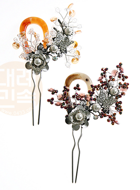 韩国原装进口头饰新娘婚礼盘头旁叉装饰头叉H-P04136