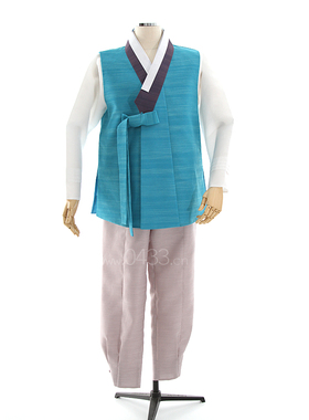 男士婚礼新郎韩服韩国进口面料朝鲜族民族传统服装H-M10185