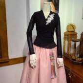 跳舞穿 韩服裙子 总长1米 朝鲜族民族练习舞蹈裙 S011250