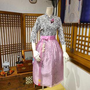 朝鲜族平时穿的生活韩服连衣裙包含外层薄纱有弹力很舒服H-S22038