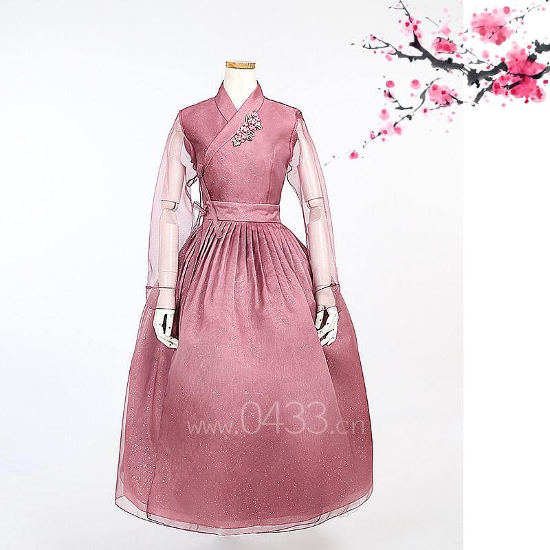 新生活韩服连衣裙春夏季新款长裙少女收腰气质甜美公主裙H-L24002