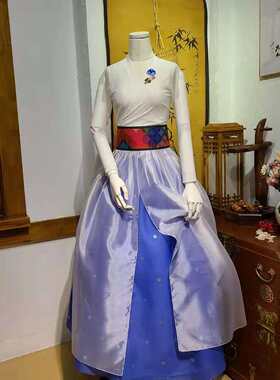朝鲜族民族服装舞蹈练习上衣和裙子跳舞穿的韩服胸花挂件H-S11216