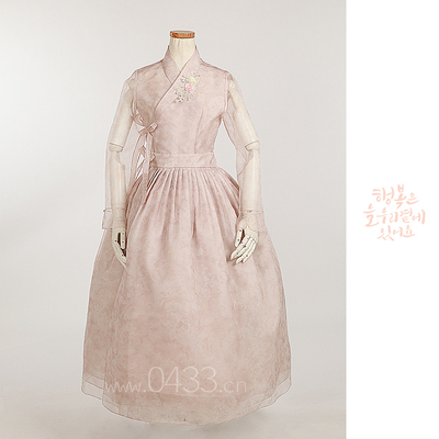 生活韩服连衣裙春夏季新款长裙少女收腰气质甜美裙子公主裙L24008