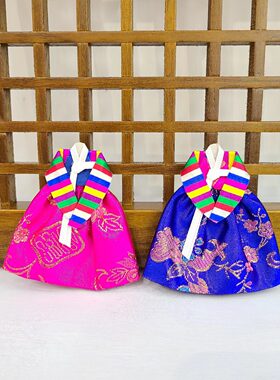 韩国原装进口小彩条韩服冰箱贴婚礼赠品礼品手工艺品H-P01911-2