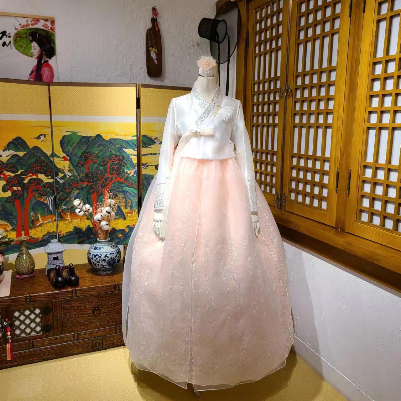 朝鲜族民族服装新娘婚礼结婚仪式敬酒韩服婚纱礼服女士服XN2203