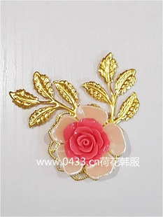韩服原装 玫瑰花挂件 进口韩服胸花 P06813 胸针