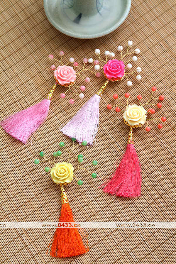 韩服原装进口韩服胸花/胸针/贝壳和平鸽玫瑰花花园挂件/H-P07957