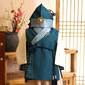 韩国进口一周岁男宝宝生日韩服小王子韩服H E01668