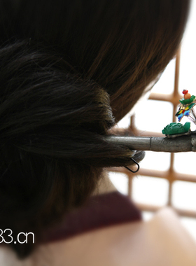 韩国进口仿古乌龟蝴蝶宫廷盘发簪子/韩式头饰/黄真伊发簪H-P07925